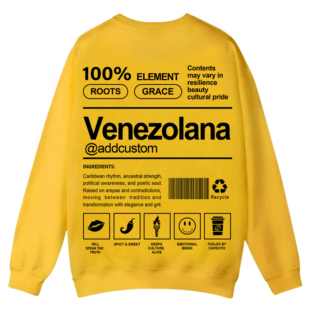 Venezolana Addcustom Unisex Fit  Casual Crewneck Sweatshirt wearishow