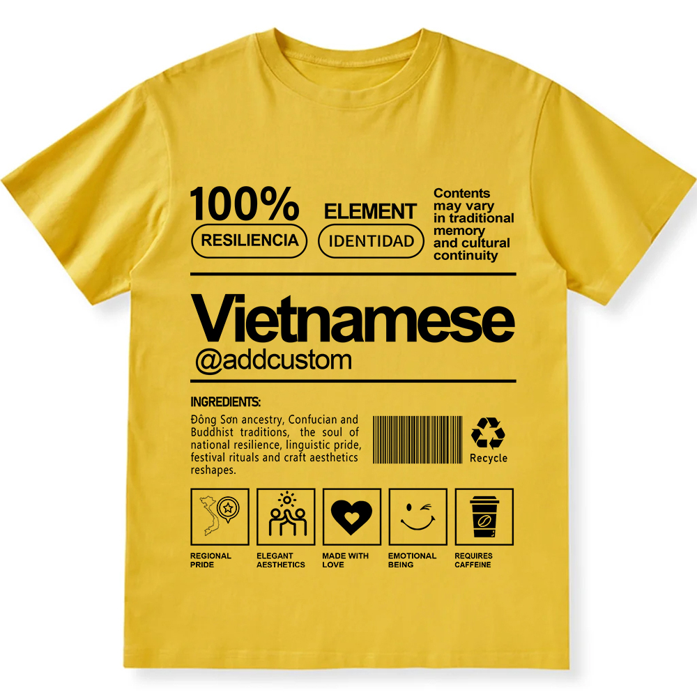 Vietnamese Addcustom Unisex Fit  Cotton T-Shirt wearishow