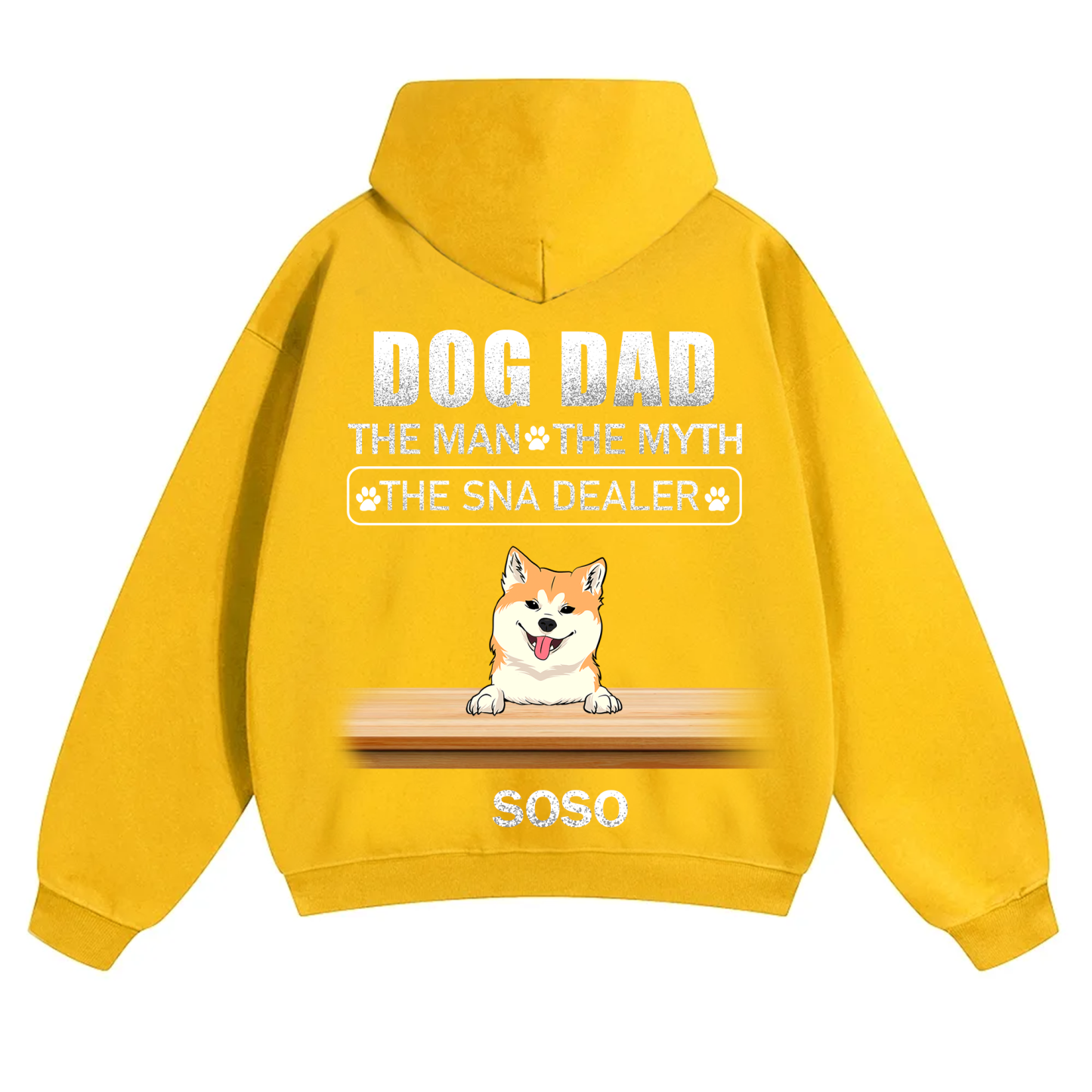 Dog Dad The Man The Myth The Snack Dealer - Personalized Custom Unisex Hoodie