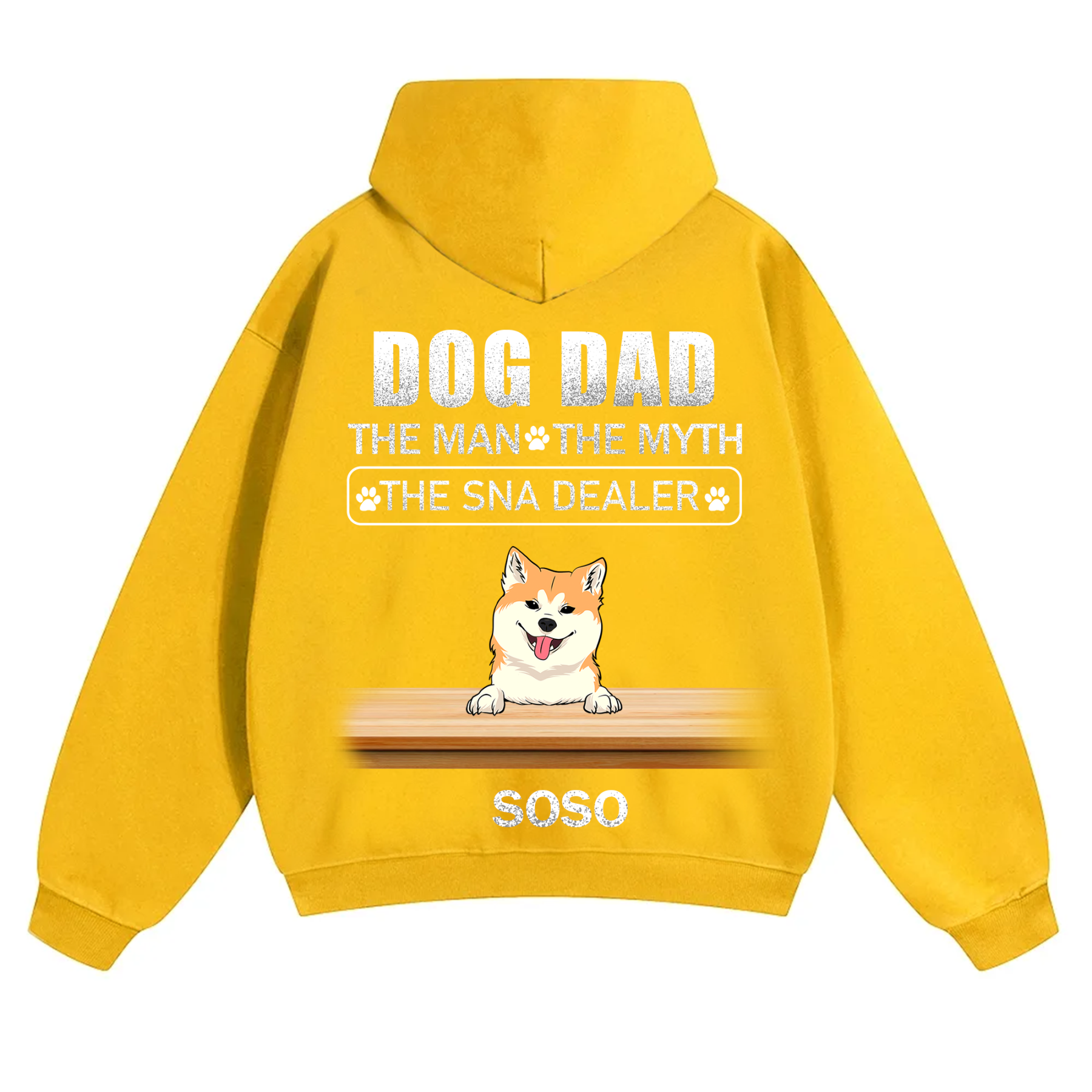 Dog Dad The Man The Myth The Snack Dealer - Personalized Custom Unisex Hoodie