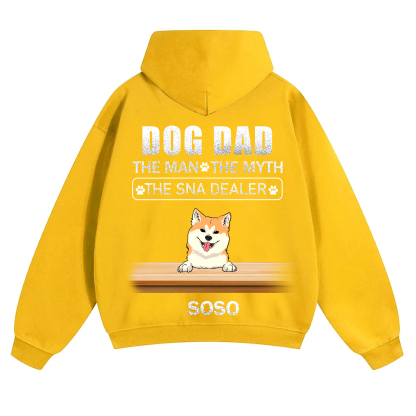 Dog Dad The Man The Myth The Snack Dealer - Personalized Custom Unisex Hoodie