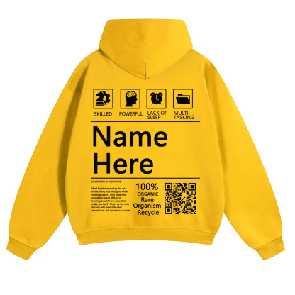 QR Code Customized Unisex Solid Hoodie