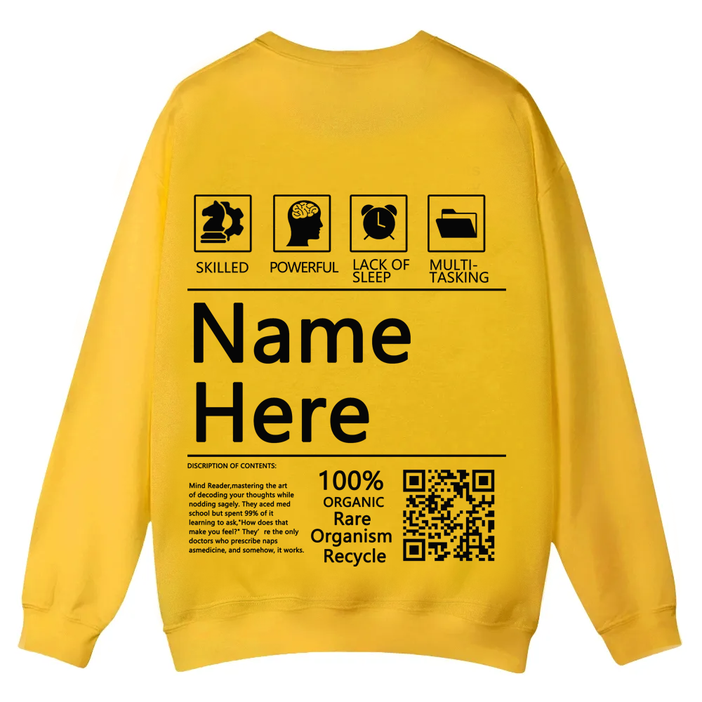 QR Code Customized Unisex Crew Sweatshirt