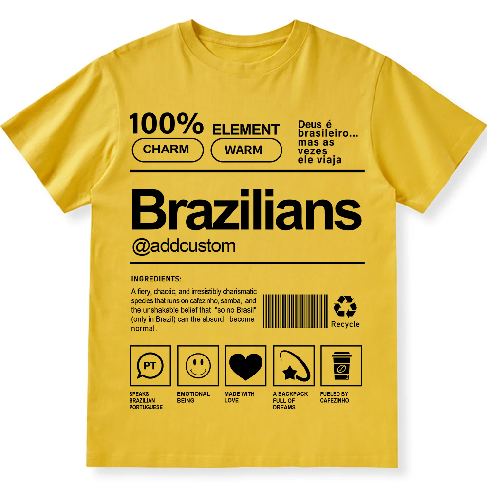 Brazilians Addcustom Unisex Fit  Cotton T-Shirt wearishow