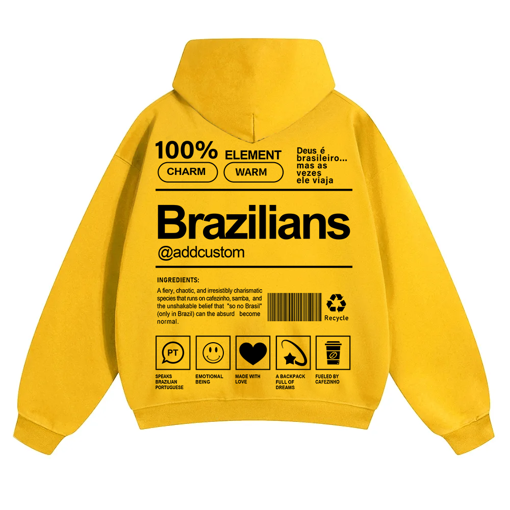 Brazilians Addcustom Unisex Fit Color Hoodie wearishow