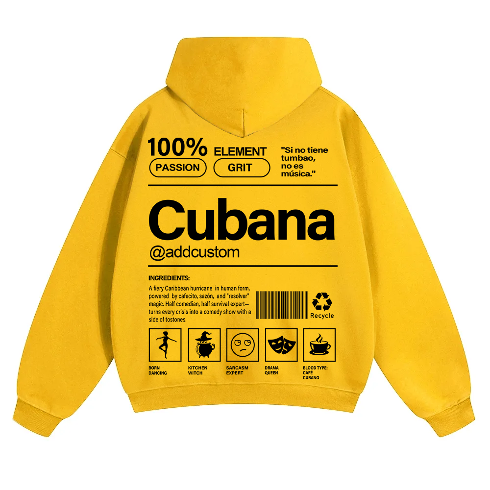 Cubana Addcustom Unisex Fit Color Hoodie wearishow