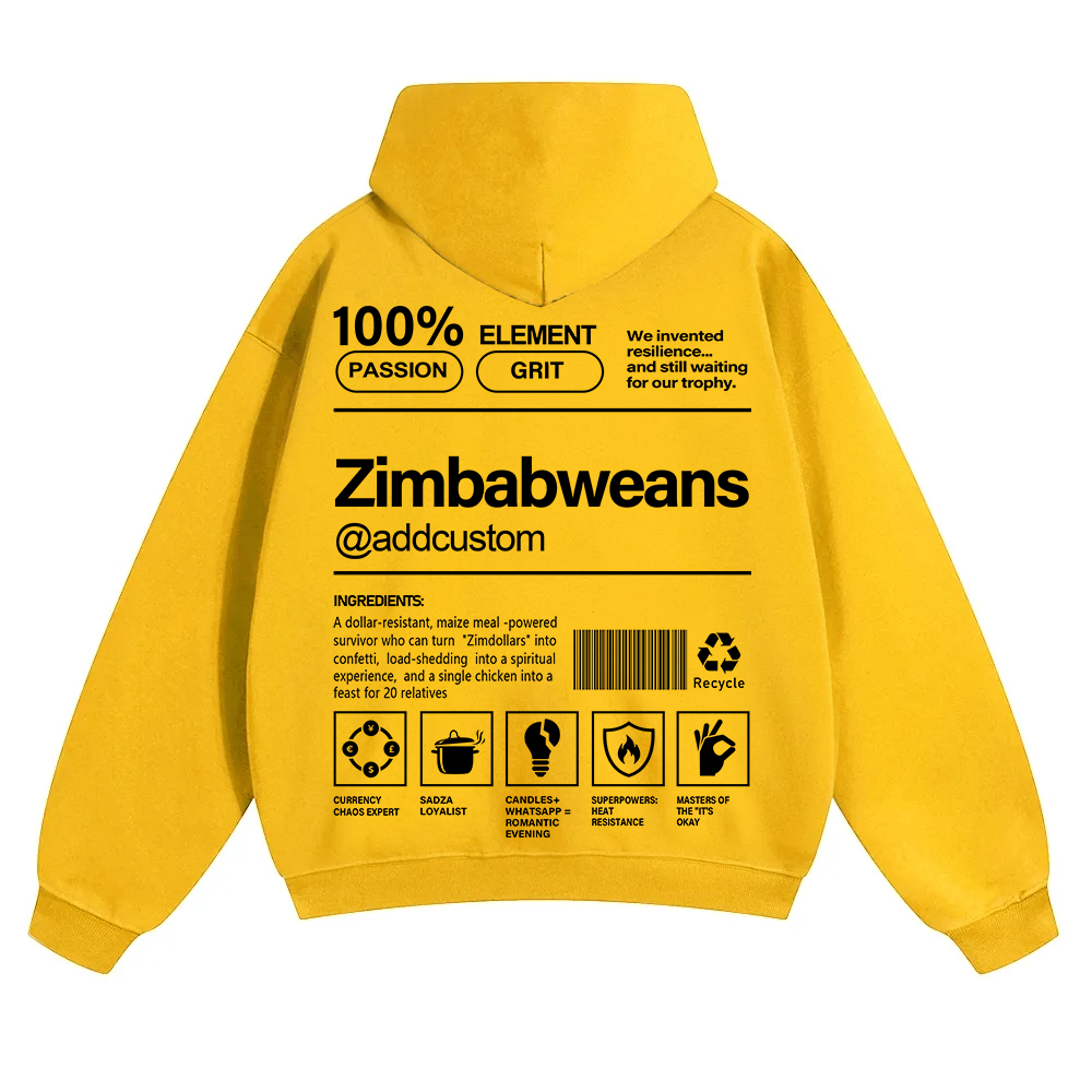Zimbabweans Addcustom Unisex Fit Color Hoodie wearishow