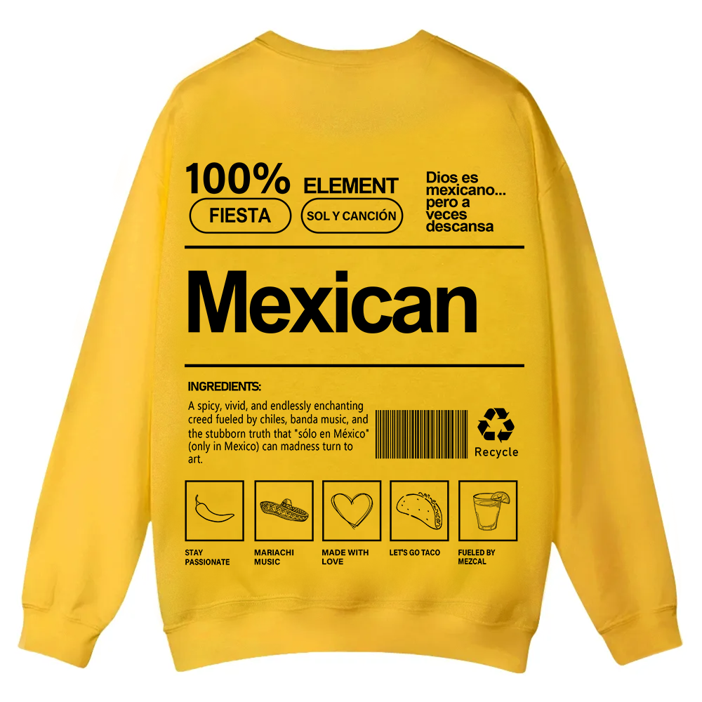 Mexican Unisex Fit  Casual Crewneck Sweatshirt wearishow