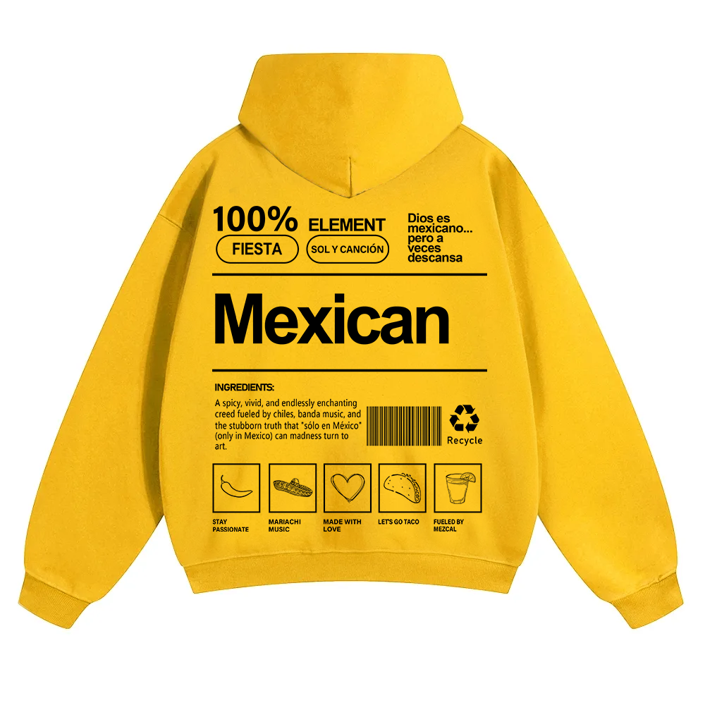 Mexican Unisex Fit Color Hoodie wearishow