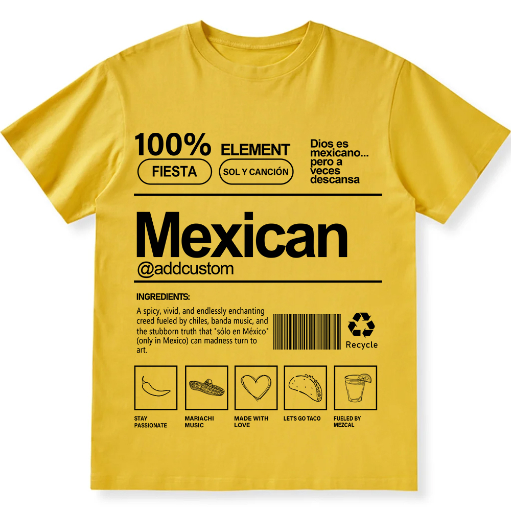 Mexican Addcustom Unisex Fit  Cotton T-Shirt wearishow