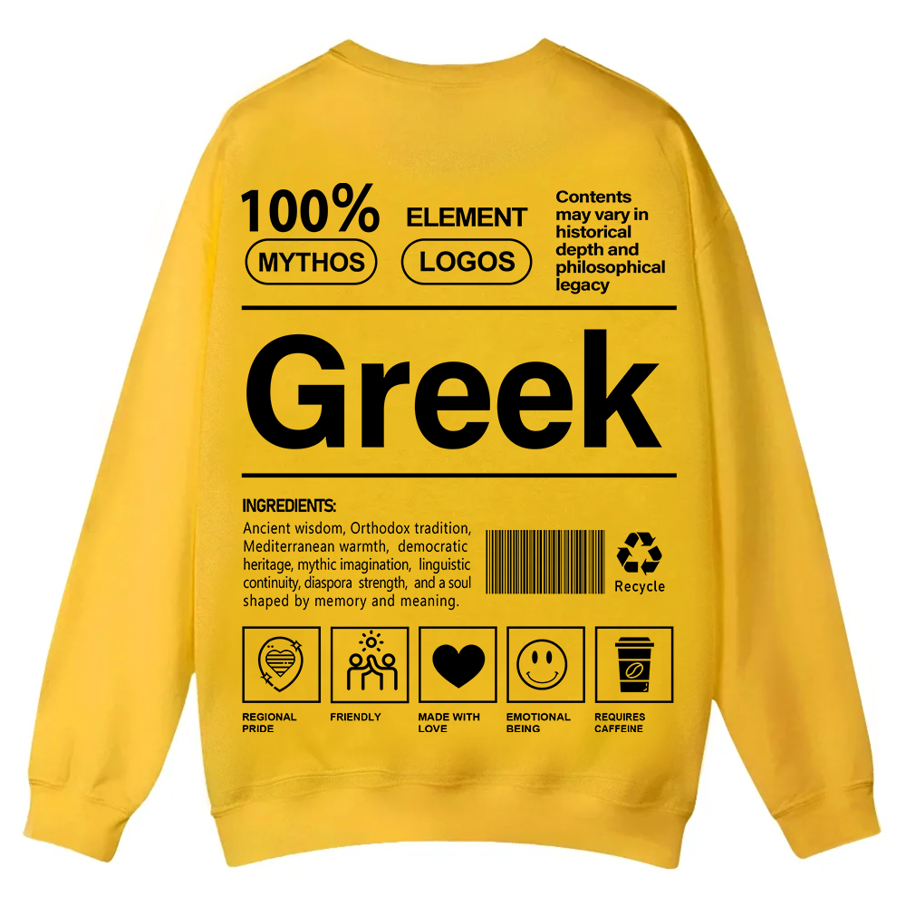 Greek Unisex Fit  Casual Crewneck Sweatshirt wearishow