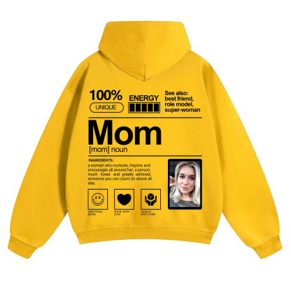 Addcustom Photo family Solid Color Hoodie