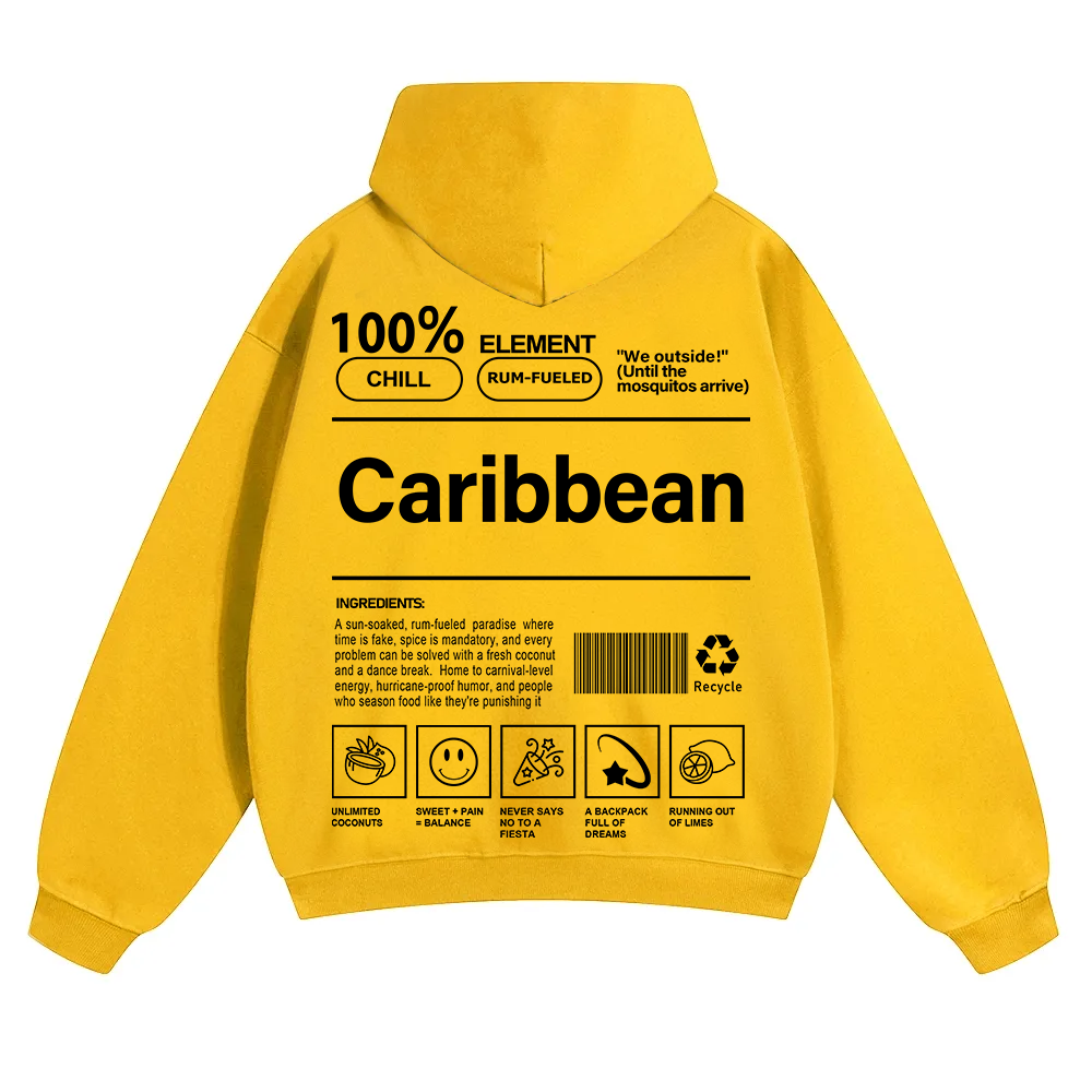 Caribbean Unisex Fit Color Hoodie wearishow