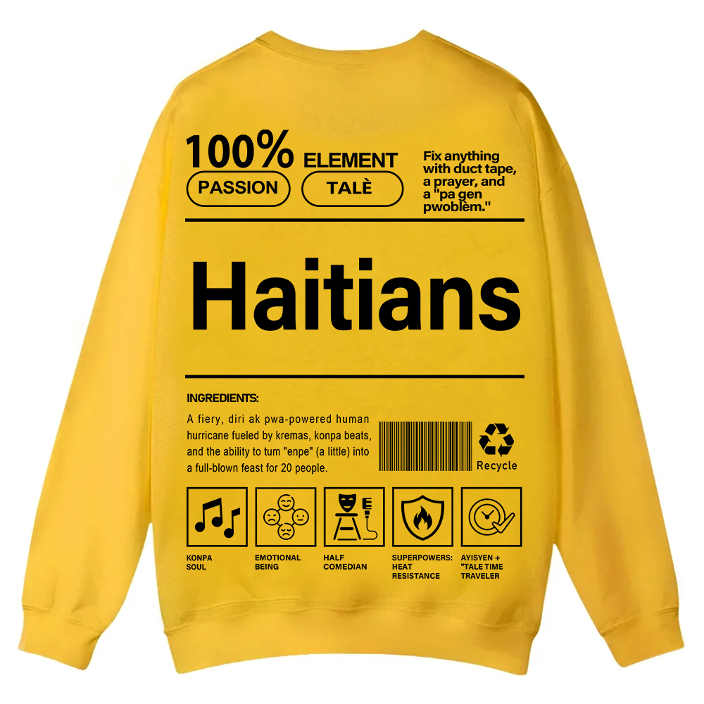 Haitians Unisex Fit  Casual Crewneck Sweatshirt wearishow