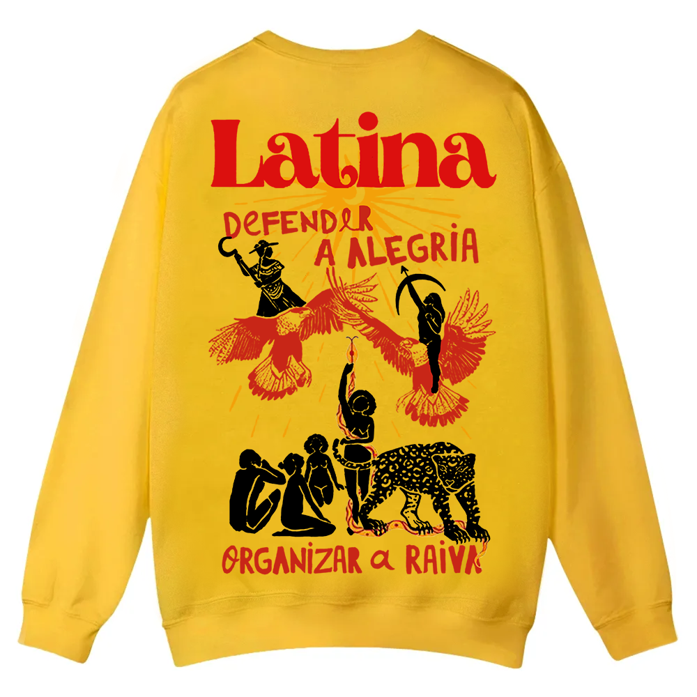 Latina Unisex Fit  Casual Crewneck Sweatshirt wearishow