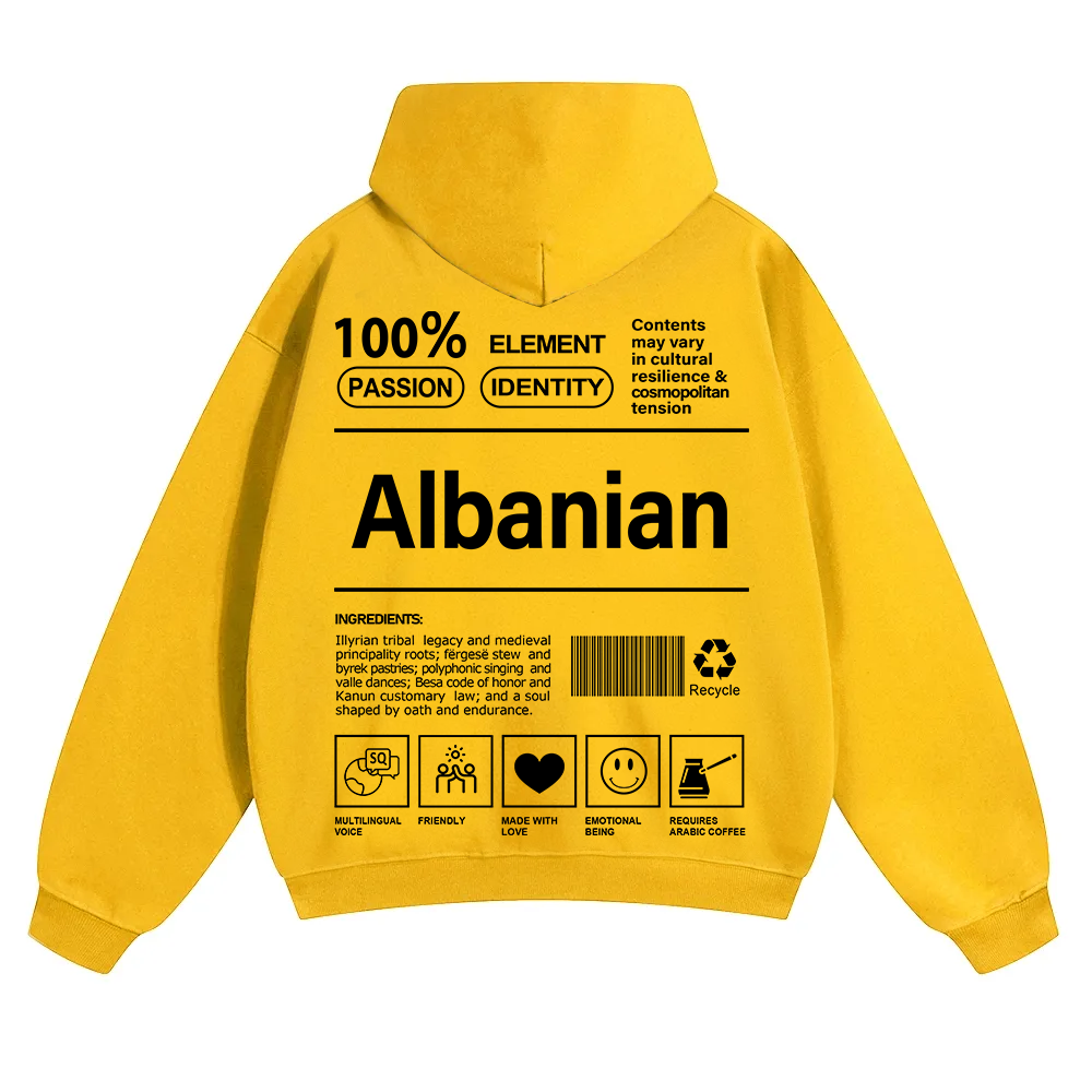 Albanian Unisex Fit Color Hoodie wearishow