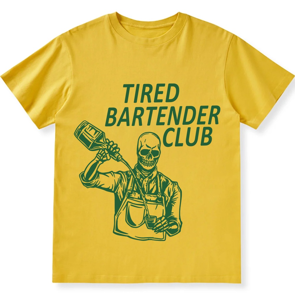 Tired Bartender Club Unisex Fit  Cotton T-Shirt wearishow