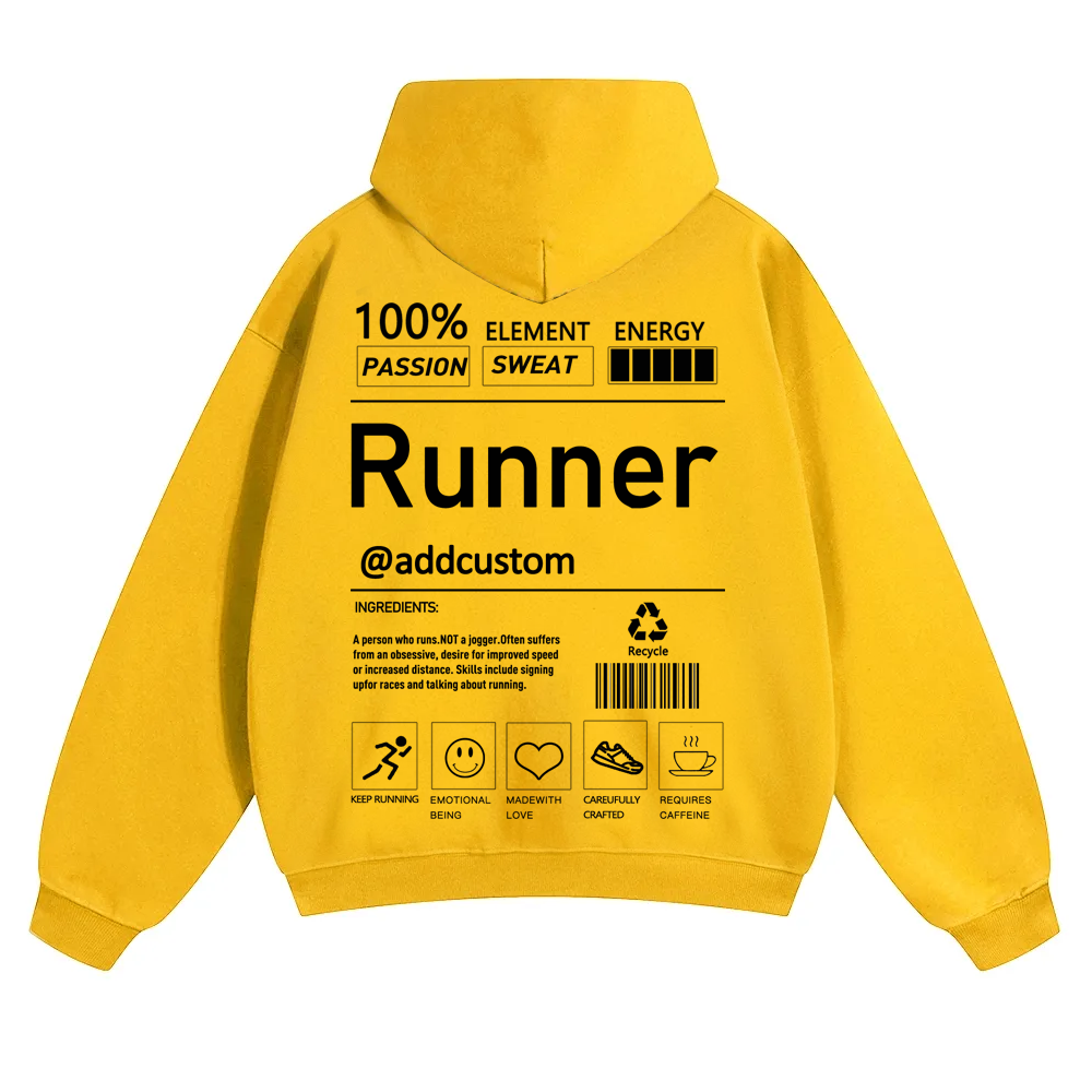 Addcustom Runner Solid Color Hoodie