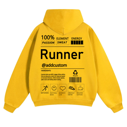 Addcustom Runner Solid Color Hoodie