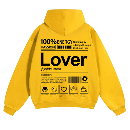 Lover Addcustom Solid Color Hoodie