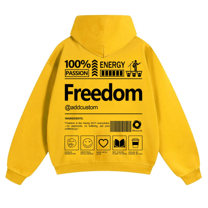 Freedom Addcustom Solid Color Hoodie