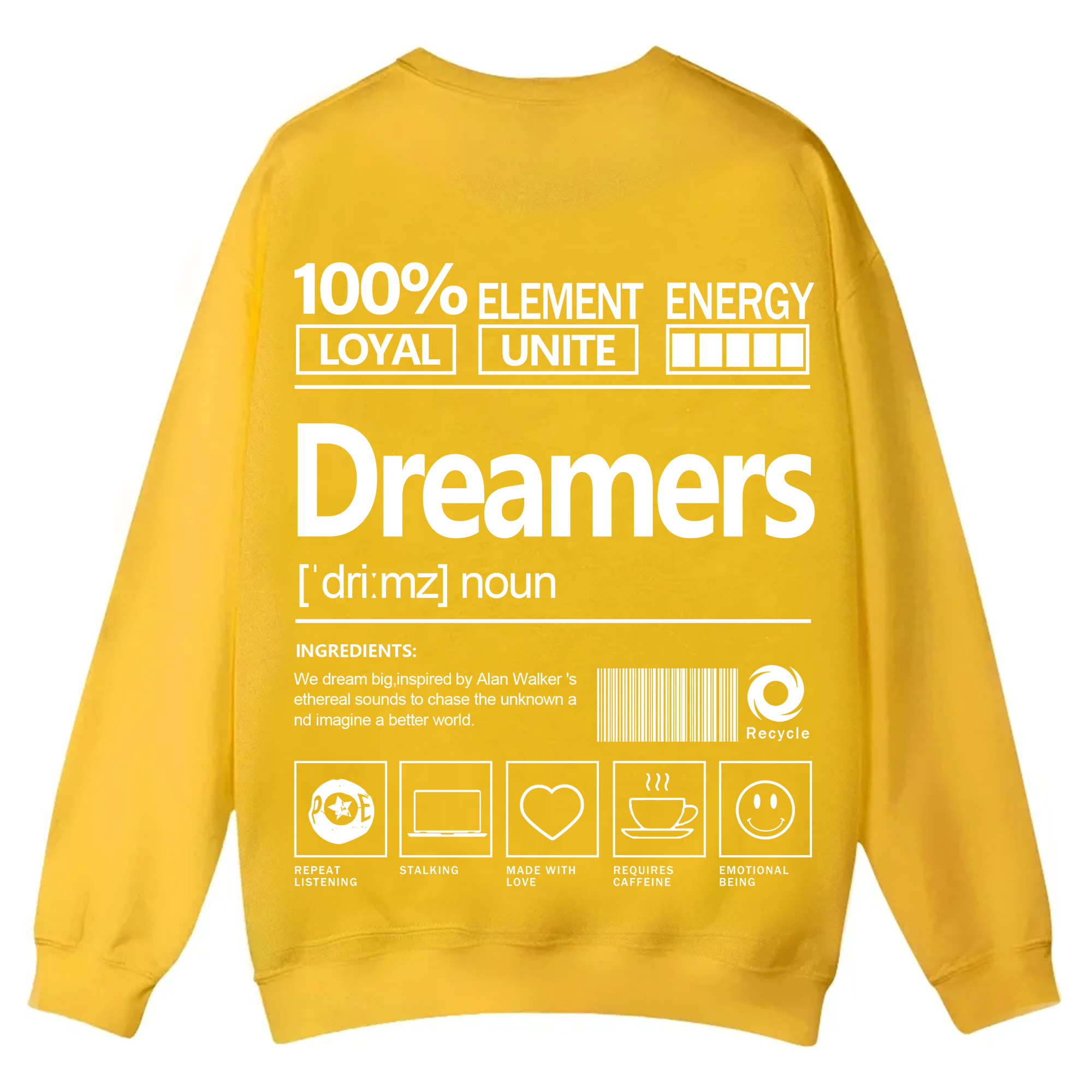 Dreamers Unisex Fit Casual Crewneck Sweatshirt