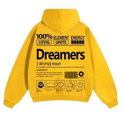 Dreamers Unisex Fit Solid Color Hoodie
