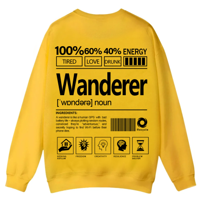 Wanderer Unisex Fit Casual Crewneck Sweatshirt