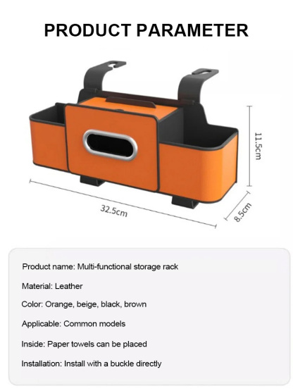 [More Space Saving] Car Multifunctional Seat Back Storage Box