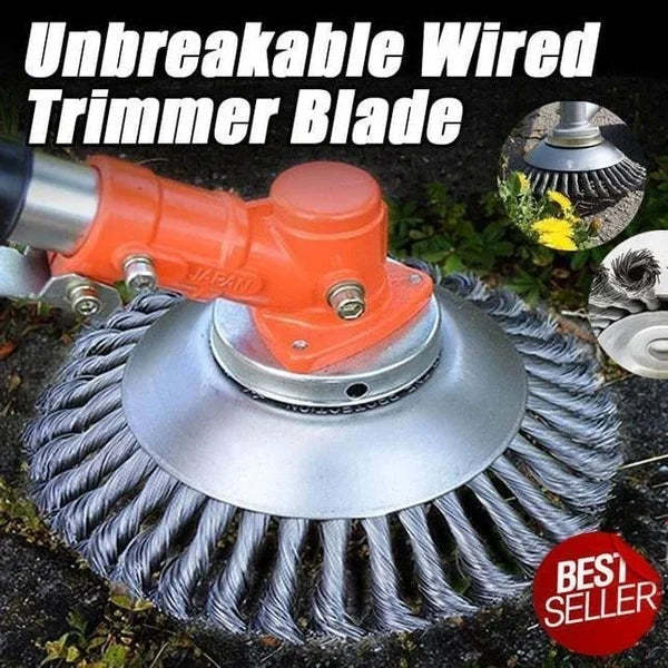 Break-Proof Steel Trimmer Blade – Slice Through Tough Weeds in Seconds