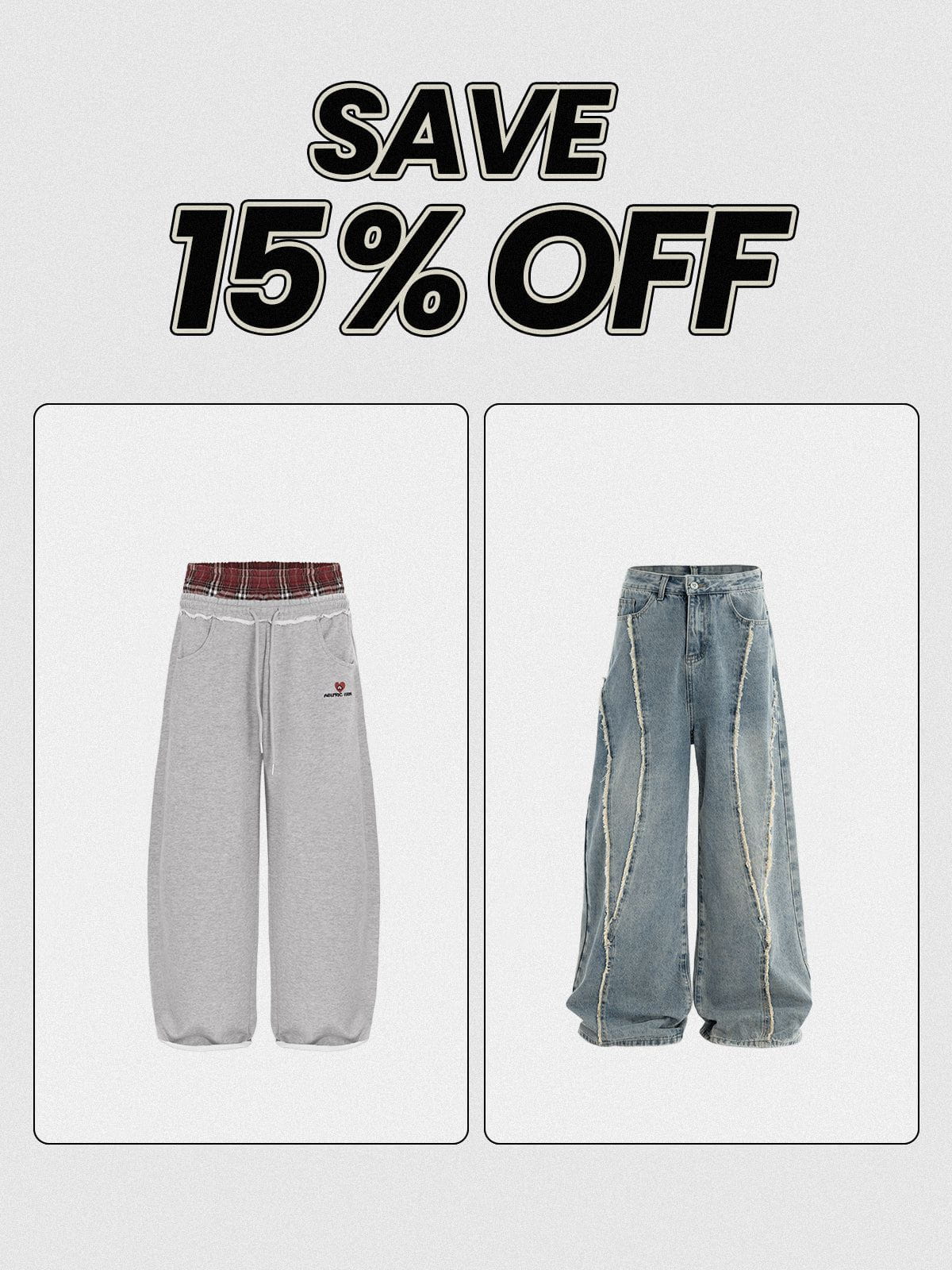  Double Waist Baggy Sweatpants
