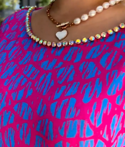  Fashionable plus-size Print Dress