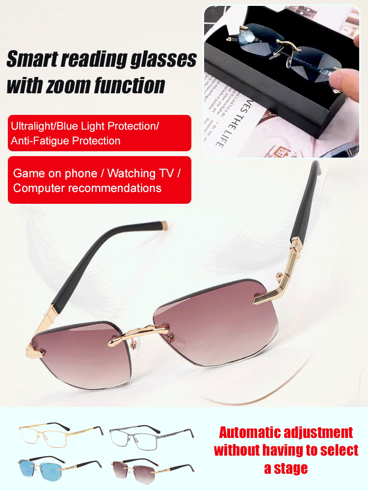 No vision test required🏥👓Smart Zoom Reading Glasses