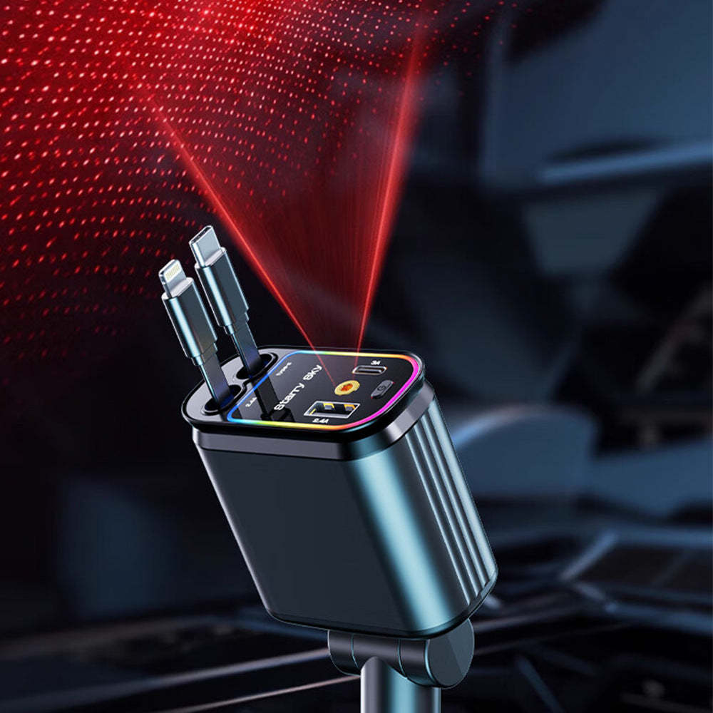 Starry Sky Roof Car Charger120W Super Fast Charging Car Charger with R