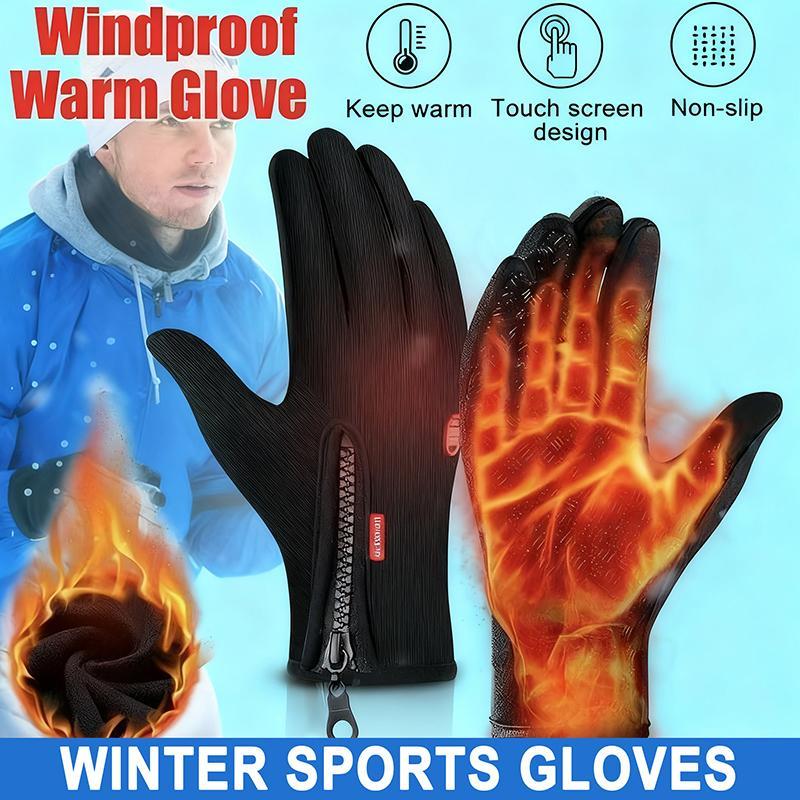 Windproof Touchscreen Winter Gloves – Thermal Warmth for Men & Women