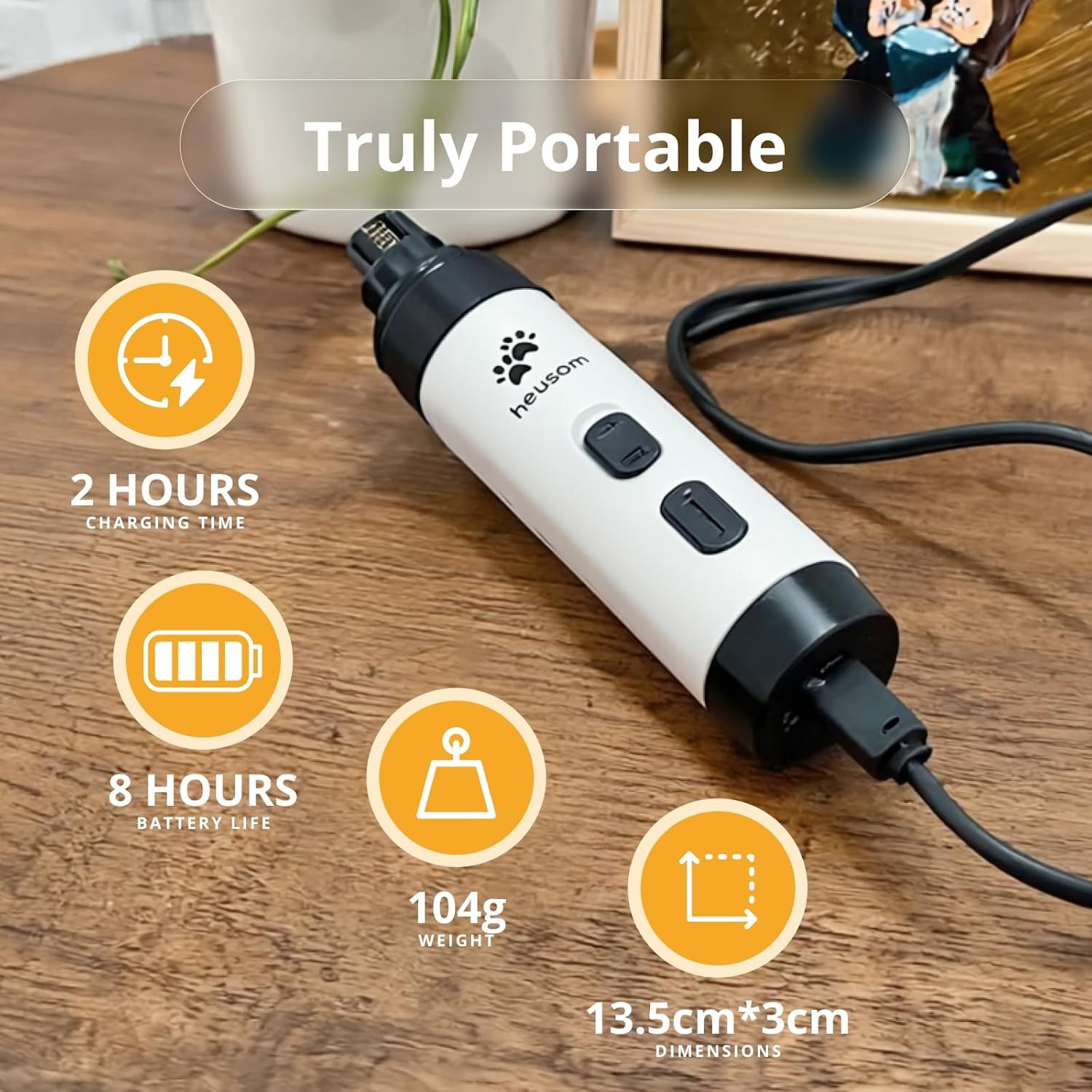 Silent Groom Pro Pet Nail Grinder | Whisper Quiet Claw Trimmer for Dogs, Cats and Other Animals | Safe & Stress Free Nail Grooming, Ideal for Sensitive Dogs of All Breeds & Sizes