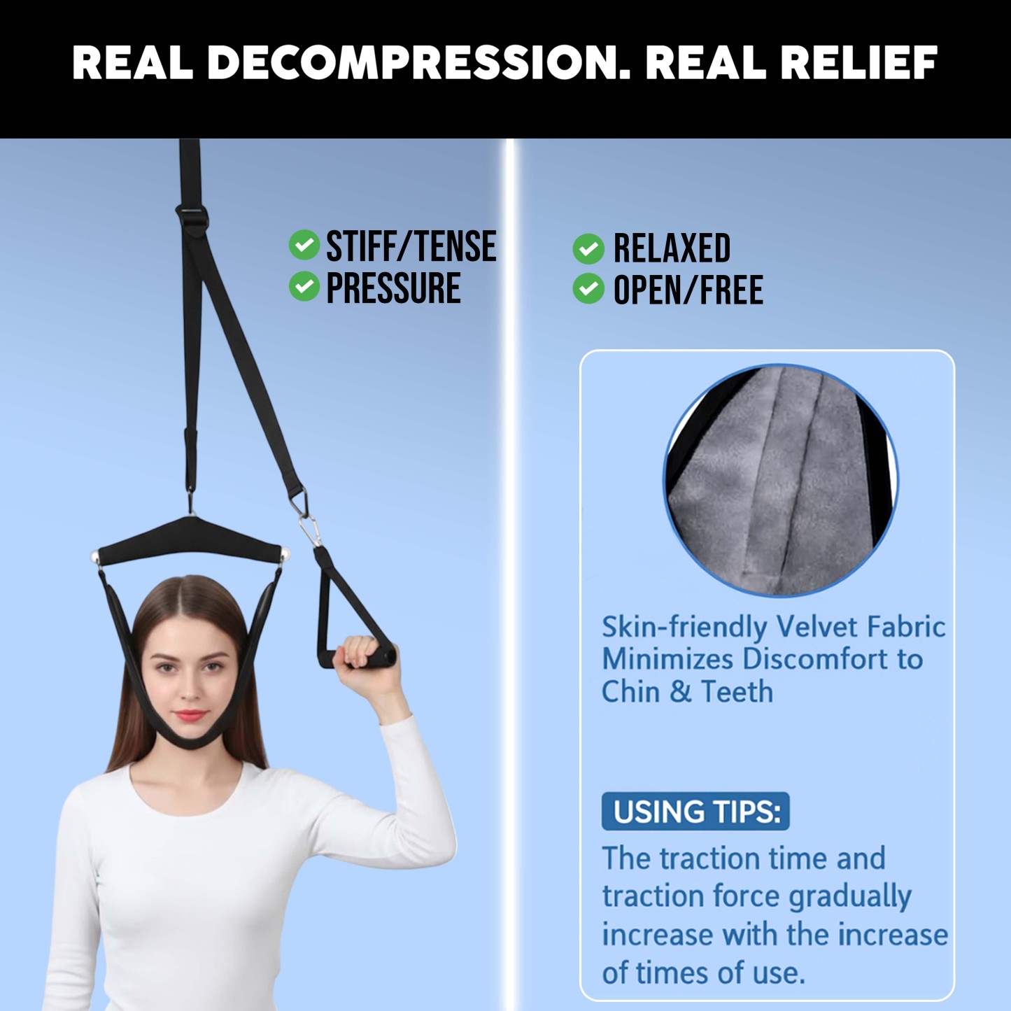 Neck Stretcher Cervical Traction Device – Relieve Pain & Relax Muscles