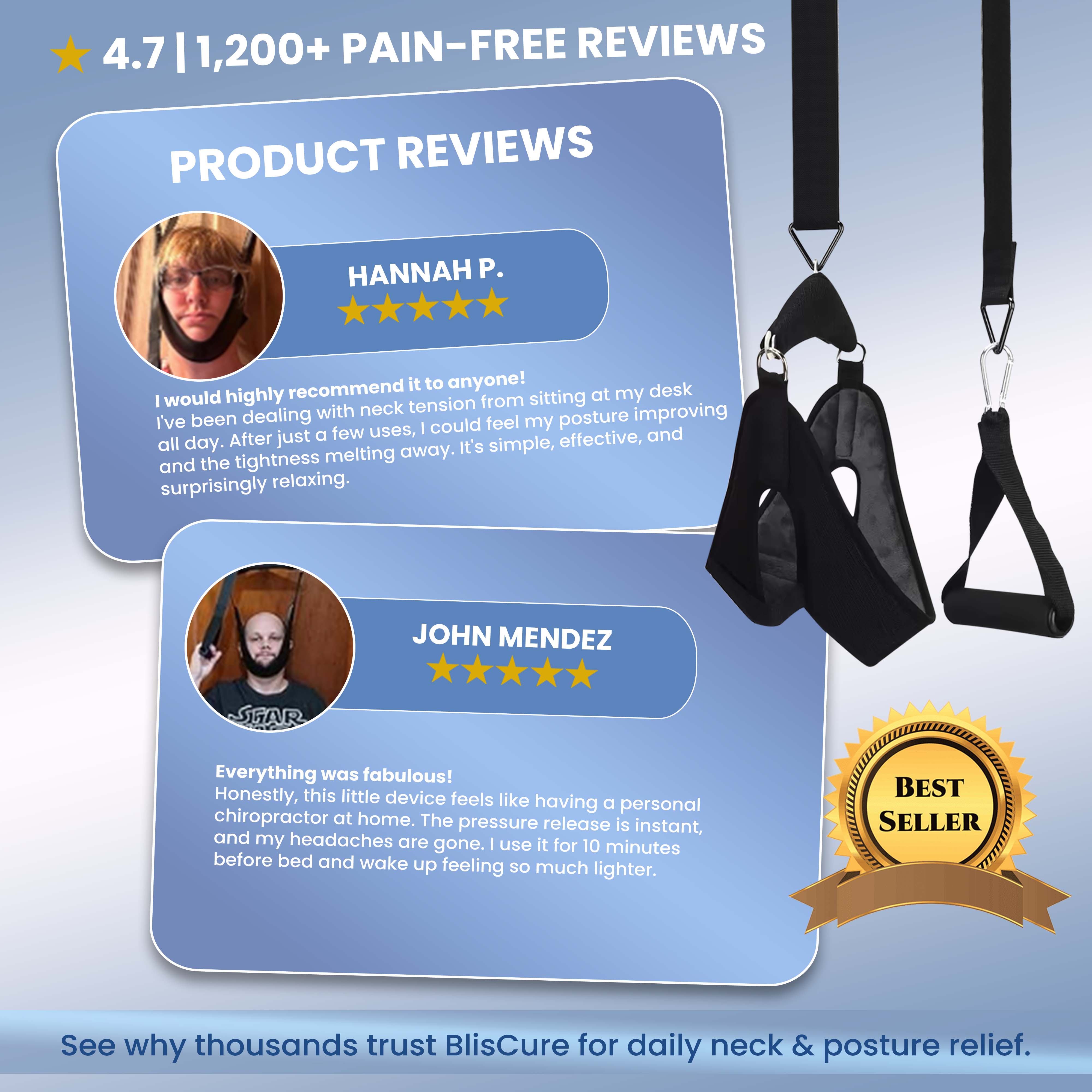 Neck Stretcher Cervical Traction Device – Relieve Pain & Relax Muscles
