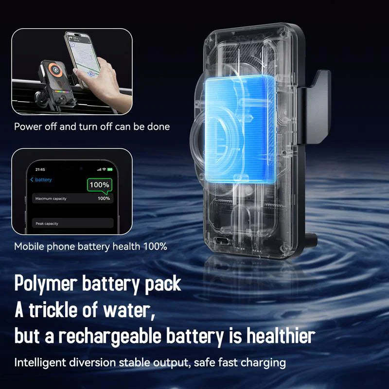 F18 Fully Automatic Smart Car Mount – Wireless Charging + Infrared Sensing