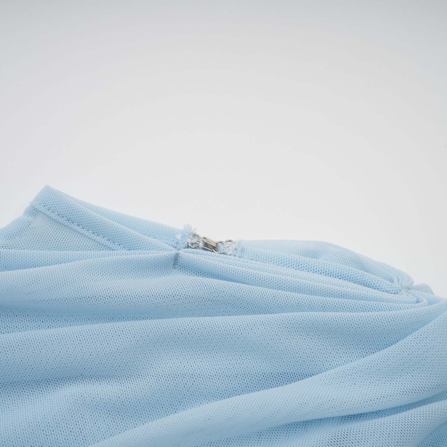 Catherine asymmetrical pleated maxi dress in Baby-blue