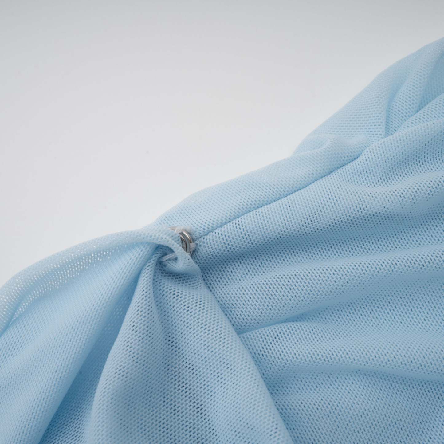 Catherine asymmetrical pleated maxi dress in Baby-blue