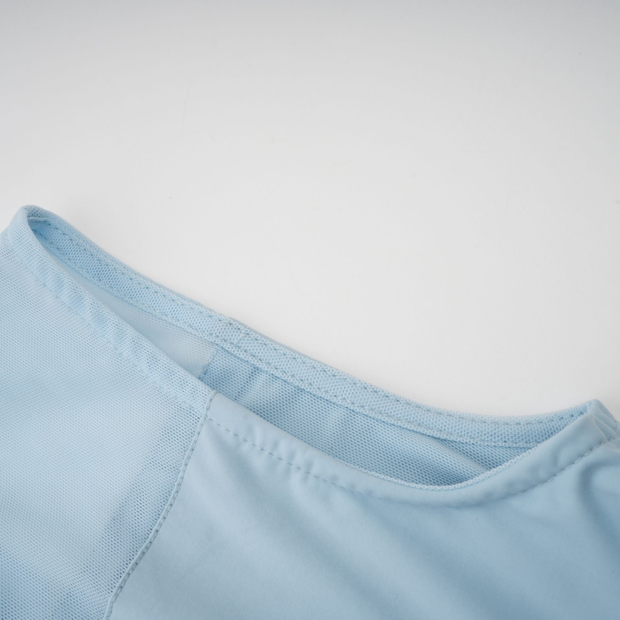 Catherine asymmetrical pleated maxi dress in Baby-blue