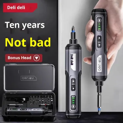 Rechargeable 3.7V Electric Screwdriver Kit DIY Grade Cordless with 25 Pcs Magnetic Bit Set for Phone Camera Laptop Watch Repair