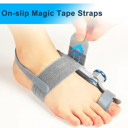 3D Knob Bunion Corrector Adjustable Toe Straightener with Detachable Magic Tape Strap for Hallux Valgus Correction