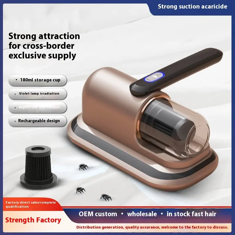 🔋 UV Wireless Handheld Vacuum | Portable Bed & Mattress Mite Remover with Purple Light & Large Suction | US Plug
