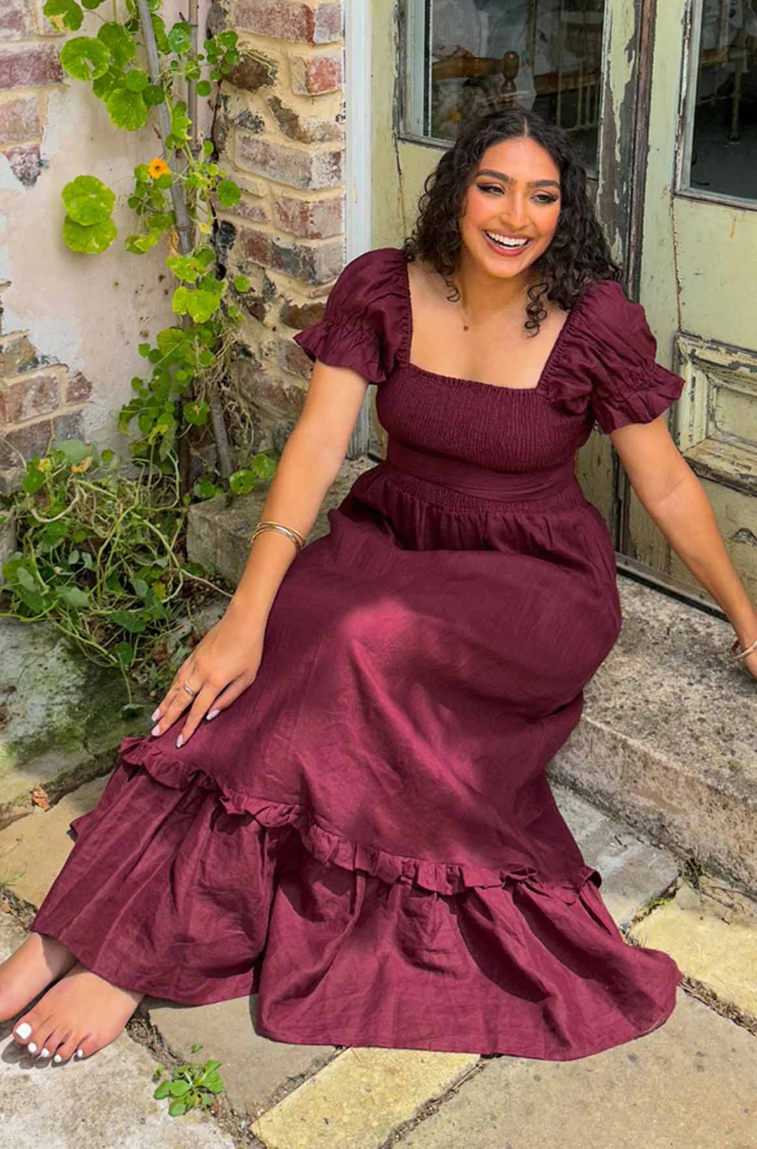 Reversible Ruffle Dress