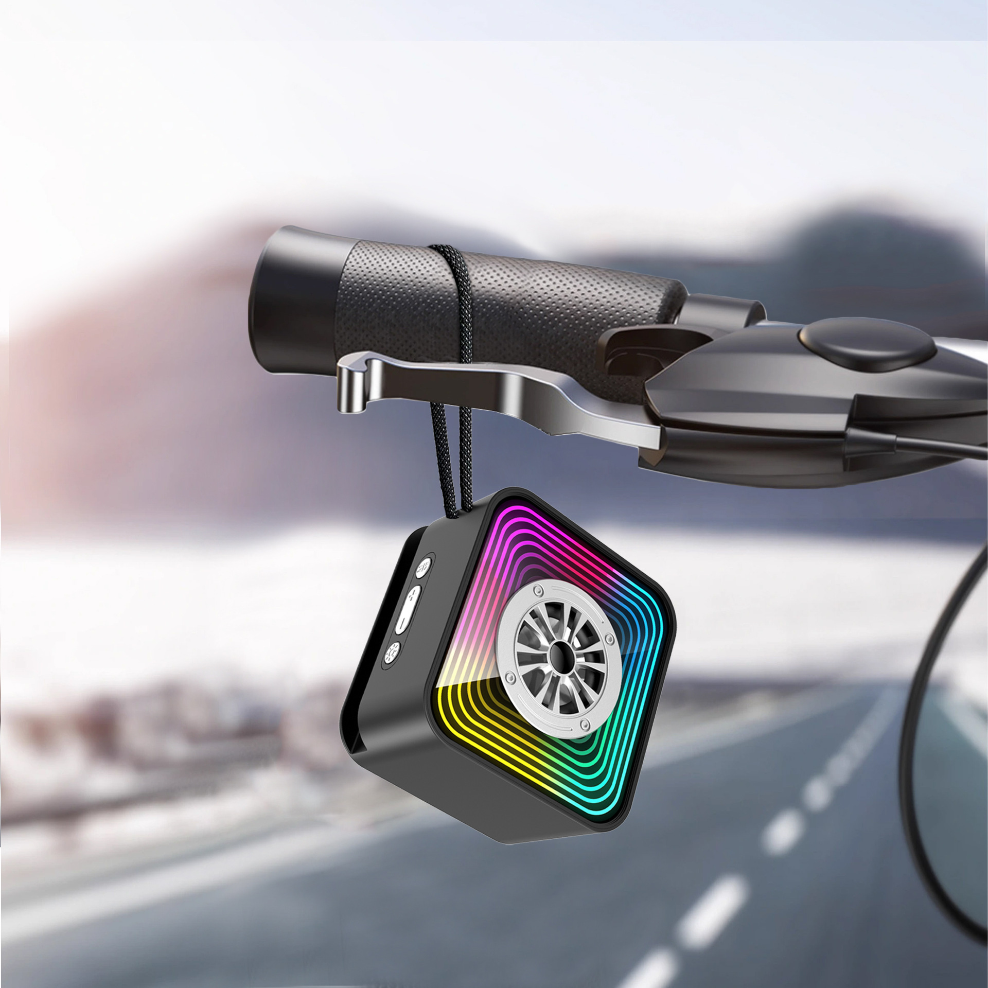 、、 New Popular  Mirror Abyss Lamp Bluetooth Speaker Mini Portable Lantern Small Home Outdoor