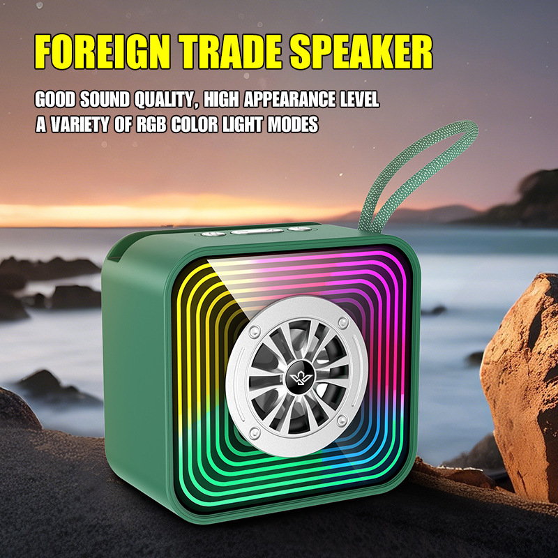 、、 New Popular  Mirror Abyss Lamp Bluetooth Speaker Mini Portable Lantern Small Home Outdoor