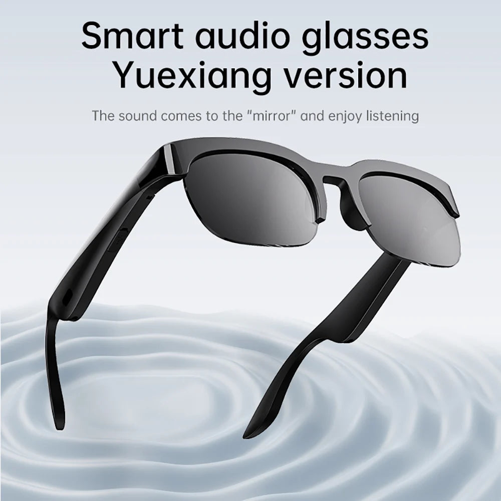 Smart Glasses Wireless Bluetooth 6.0 Stereo Headphones Call Music Outdoor Cycling Sunglasses Voice Control HIFI Anti-UV Glasses