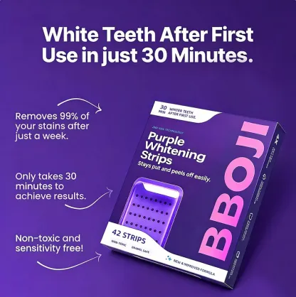 Purple Teeth Whitening Strips | Fast, Gentle & Peroxide-Free Whitening
